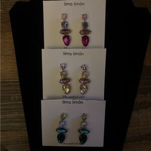Pink and Purple Whimsical Dangle Earrings